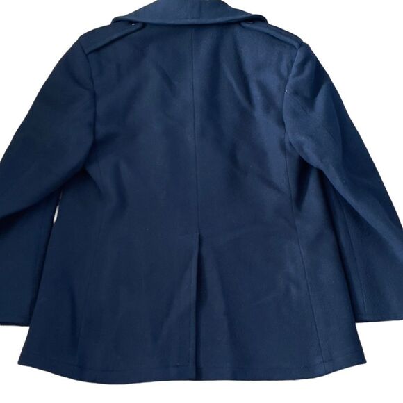 J. PETERMAN Navy 💯% Wool Double-Breasted Jacket Size 12 - Picture 10 of 15